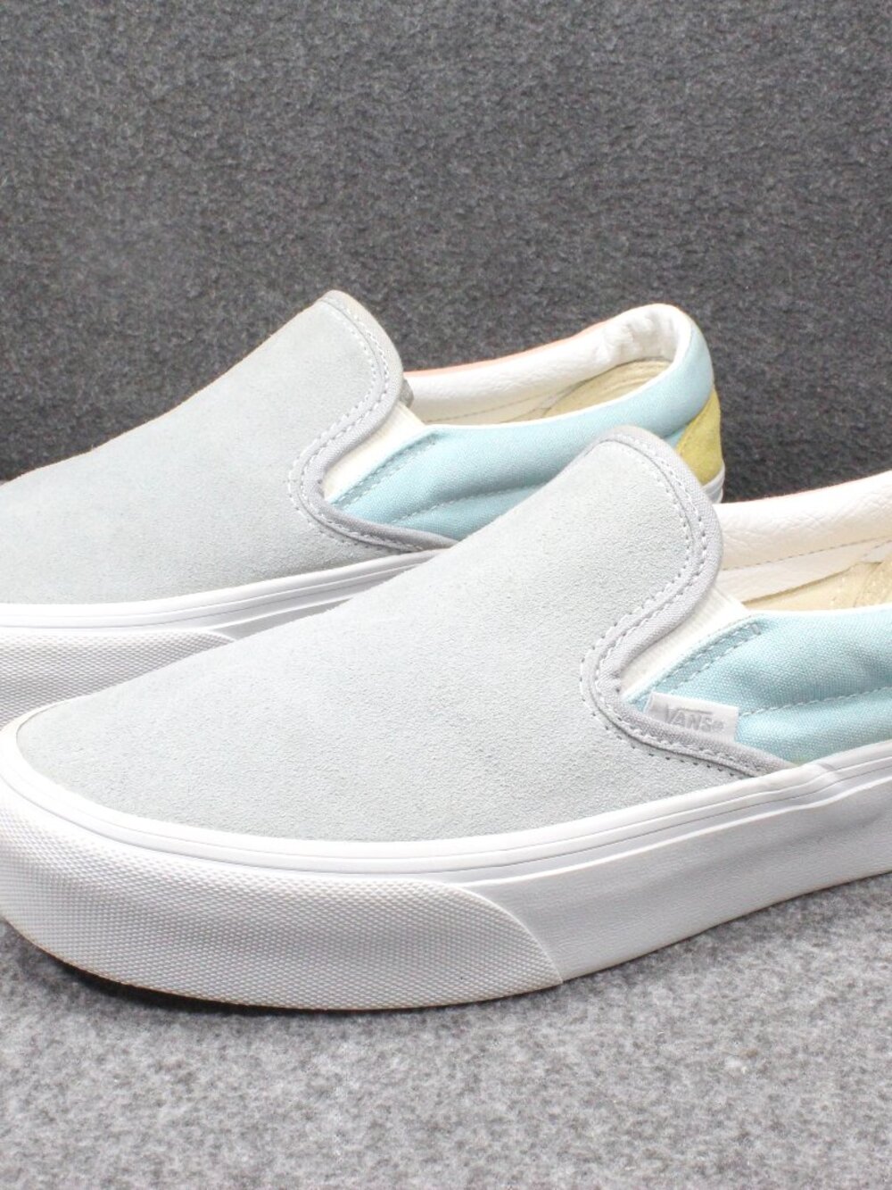 Vans Slip On Pastel Colorblock Platform Shoes Pink Womens Size 9 Mens 7.5